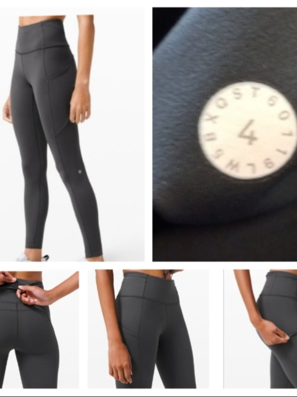 NWOT 🍋 Lululemon 🍋 Fast & Free Tight 25" Grey Size 4